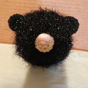 Hand crochet black bear stuffie